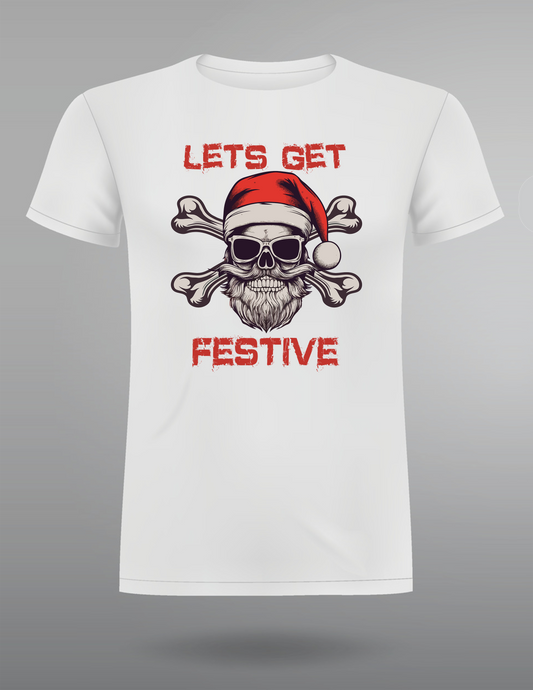 Lets Get Festive skull short sleeve t-shirt